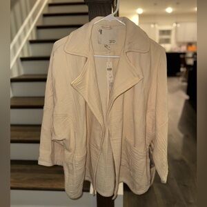Anthropologie Pilco cream gauze blazer XS